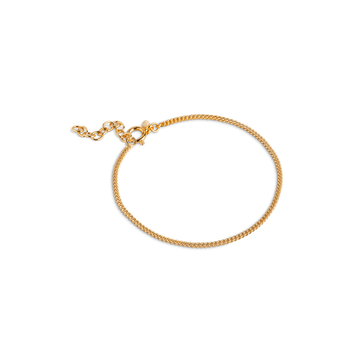 Enamel Curb Chain Armbånd Forgyldt Sølv - B123G – B123G