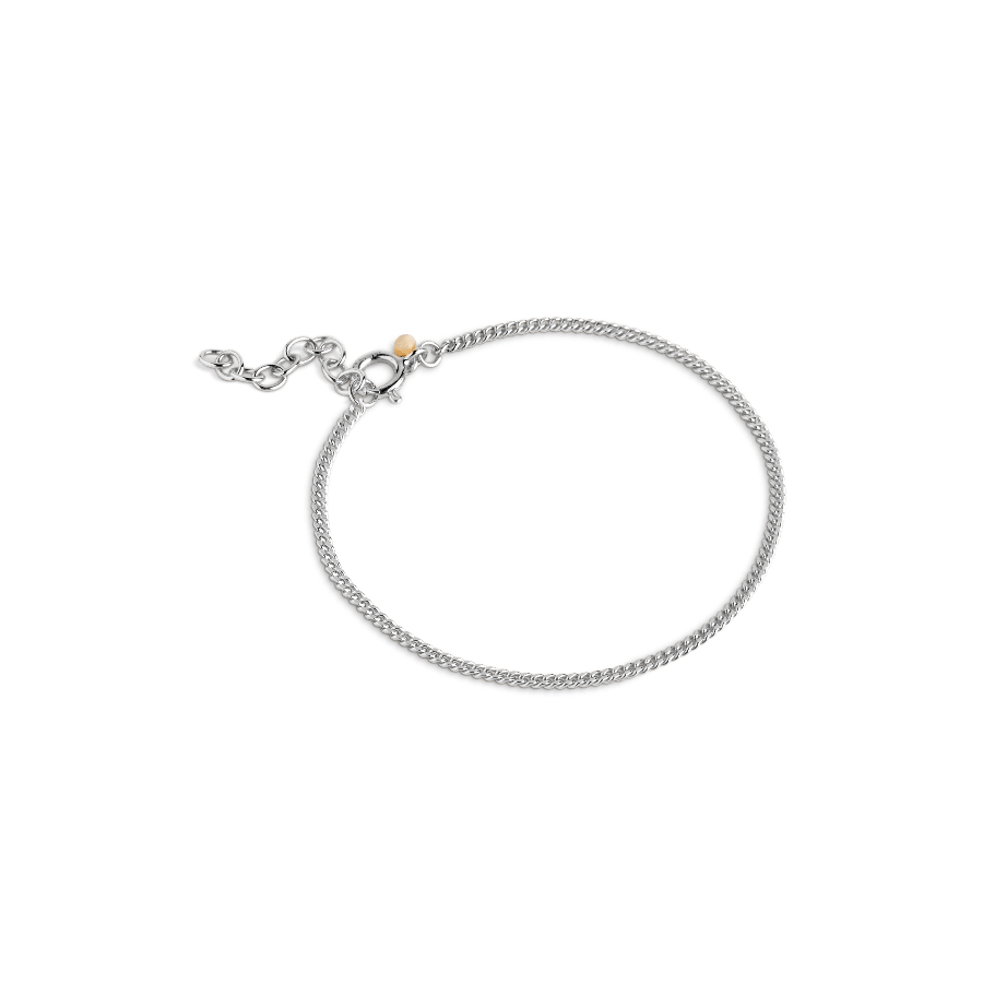 Enamel Curb Chain armbånd sølv - B123S – B123S