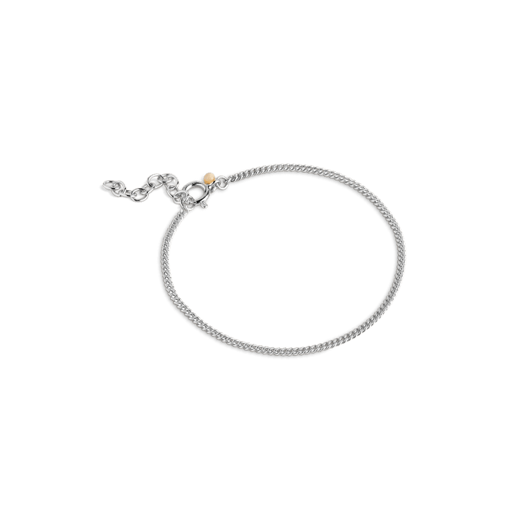 Enamel Curb Chain armbånd sølv - B123S – B123S