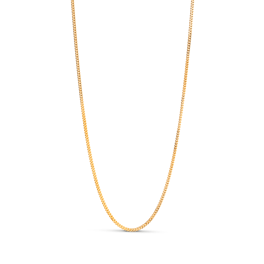 Enamel Curb Chain Necklace Forgyldt Sølv - N115G – N115G