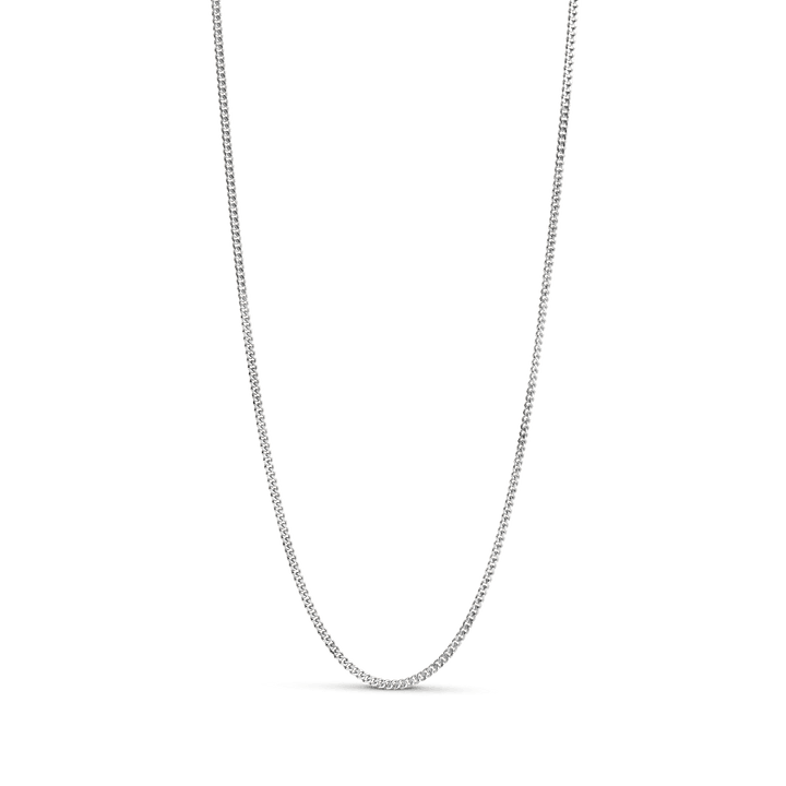 Enamel Curb Chain Necklace Sølv - N115S – N115S