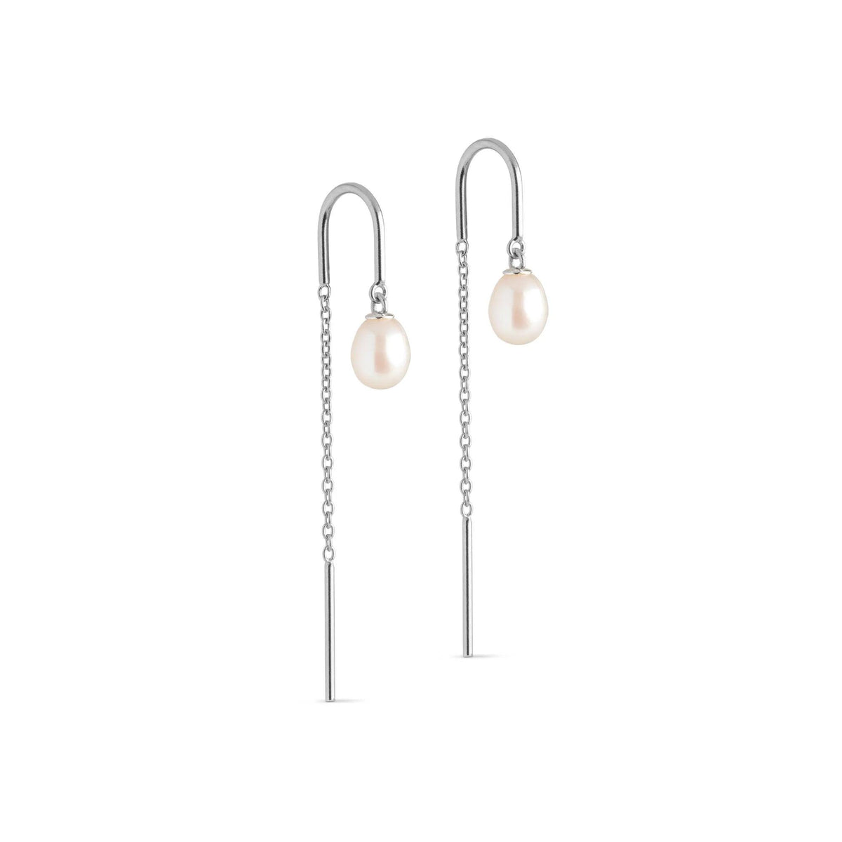 Enamel Eleanor Pearl Earrings sølv - E308S – E308S