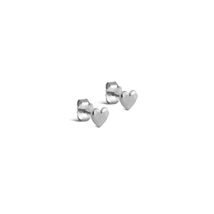 Enamel Heart Studs Sølv - Hjerte Ørestikker - E373SM – E373SM