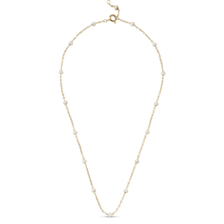 Enamel Lola Bold Halskæde - Daisy I Forgyldt Sølv – N137G-Daisy
