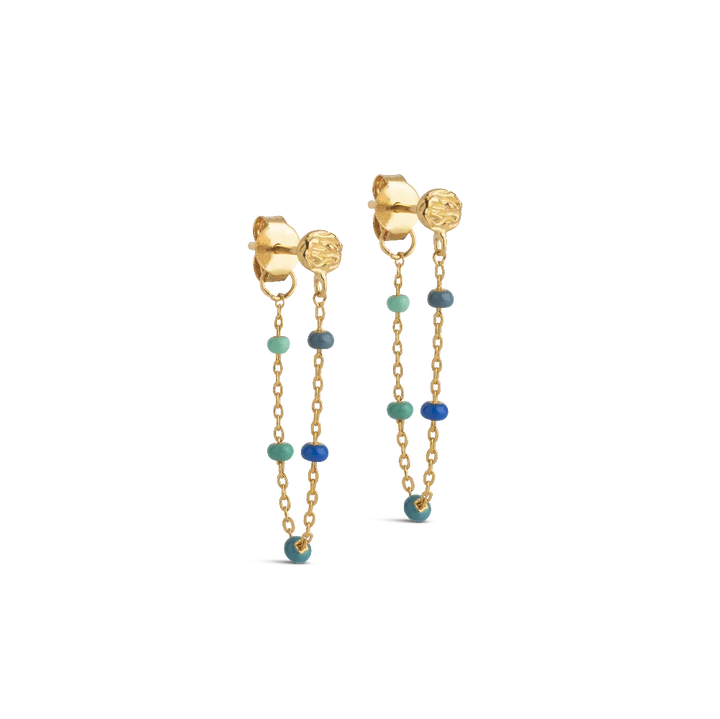 Enamel Lola Øreringe - Atlantic I Forgyldt Sølv – E140GM-Atlantic