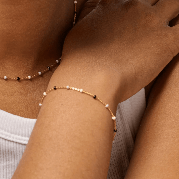 Enamel Lola Salt 'n' Pepper Armbånd - B66G-SaltPepper – produktbillede 2