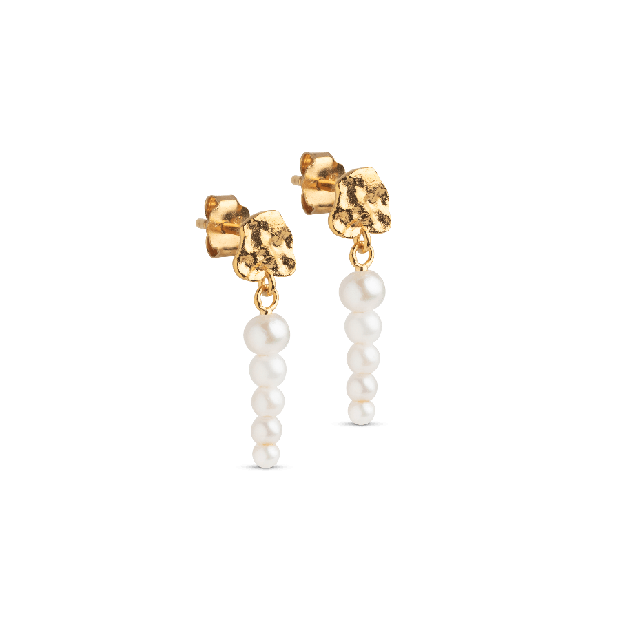 Enamel Malaika Pearls Earrings I Forgyldt Sølv - E345GM – E345GM
