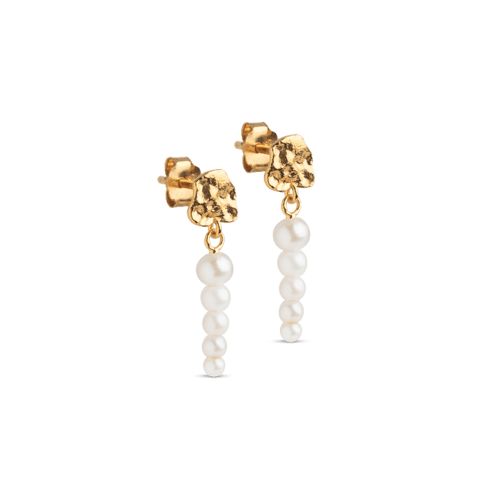 Enamel Malaika Pearls Earrings I Forgyldt Sølv - E345GM – E345GM