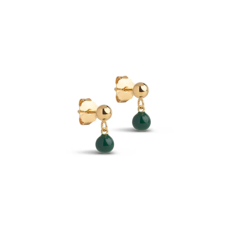 Enamel Mina Ørestikker I Forgyldt Sølv – E439G