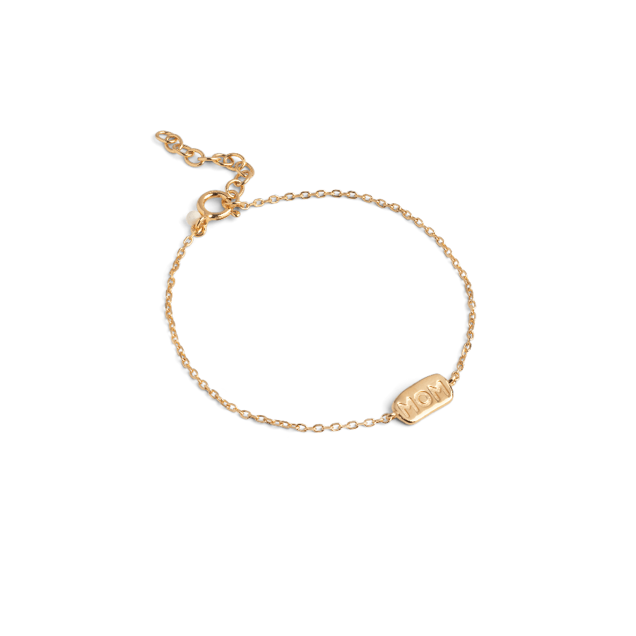 Enamel Mom Bracelet I Forgyldt Sølv - B132G – B132G