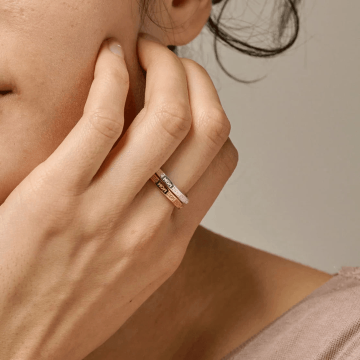 Enamel Mom Sølv Ring - R86S – produktbillede 2
