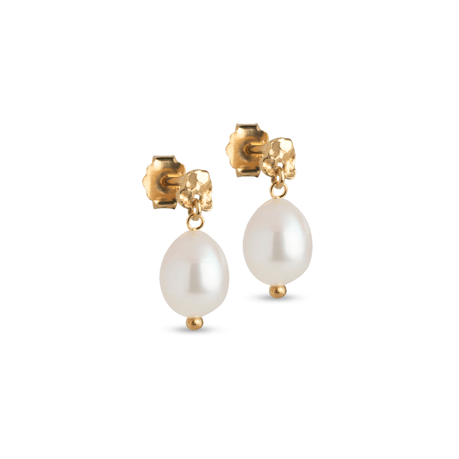 Enamel Poe Pearl Studs - E384GM-Pearl – E384GM-Pearl