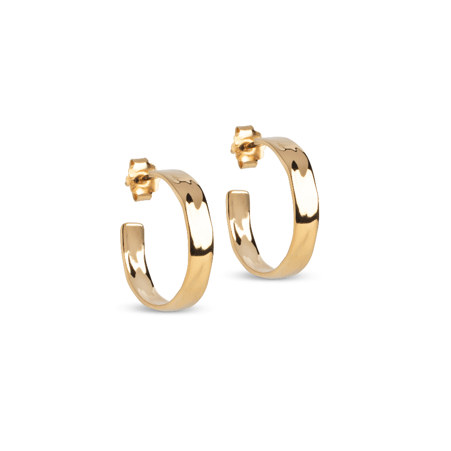 Enamel Sandra Narrow Forgyldte Hoops 18 mm - E392G – E392G