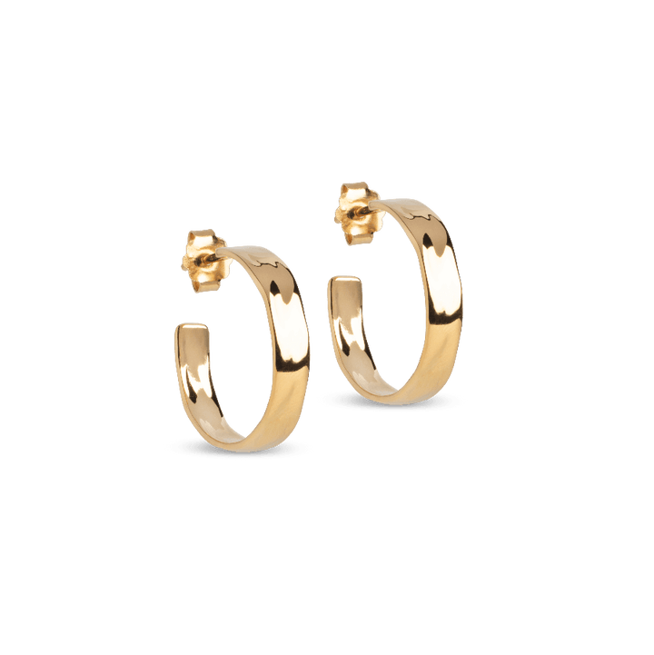 Enamel Sandra Narrow Forgyldte Hoops 18 mm - E392G – E392G