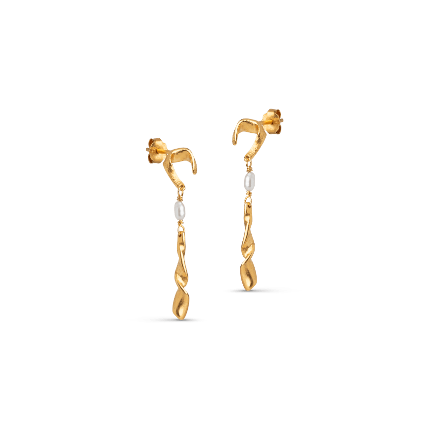 Enamel Sienna Pearls ørestikker - E357GM – E357GM