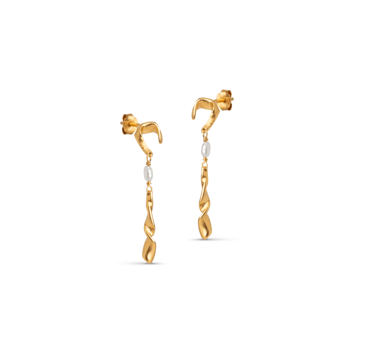 Enamel Sienna Pearls ørestikker - E357GM – E357GM