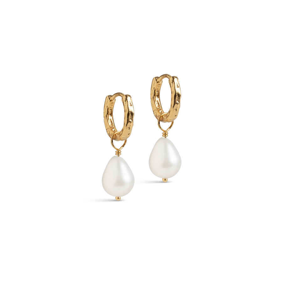 Enamel Significant Pearl Hoop - E324GM – E324GM