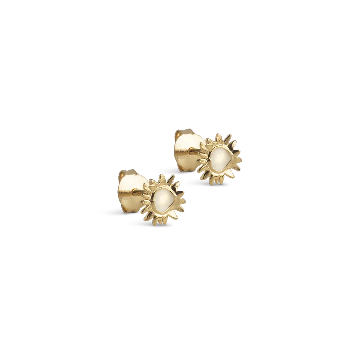Enamel Small Sunshine Earrings Daisy – E420G-Daisy