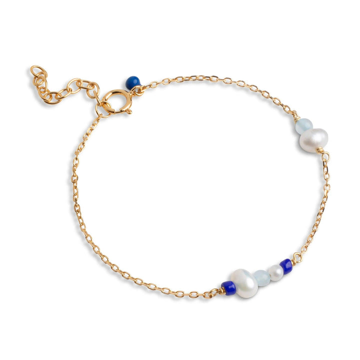 Enamel Sofia Armbånd Marine m. Perler - B136G-Marine – B136G-Marine