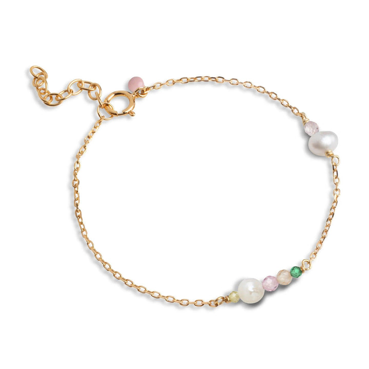 Enamel Sofia Bracelet - Armbånd Med Perler - B136GM-LightPink – B136GM-LightPink