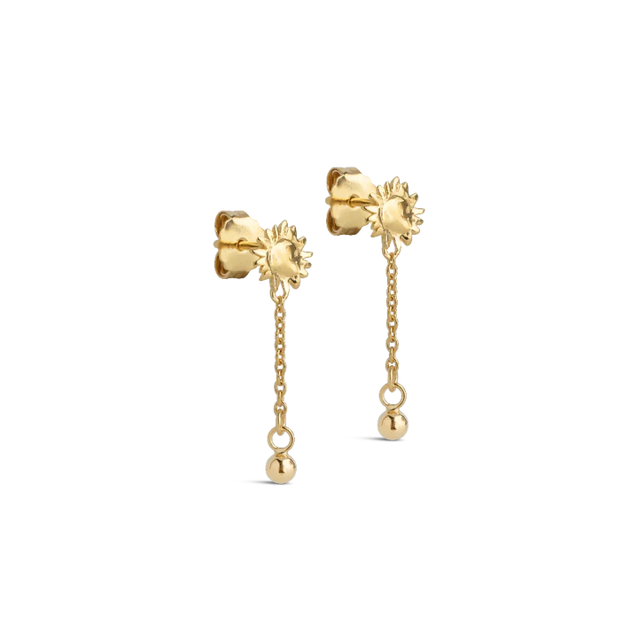 Enamel Sunshine Drop Earrings I Forgyldt – E423G