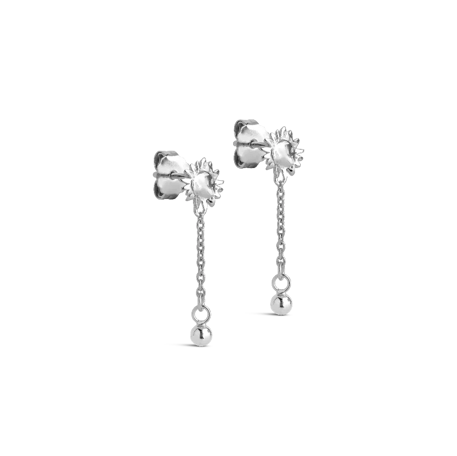 Enamel Sunshine Drop Earrings I Sølv – E423S
