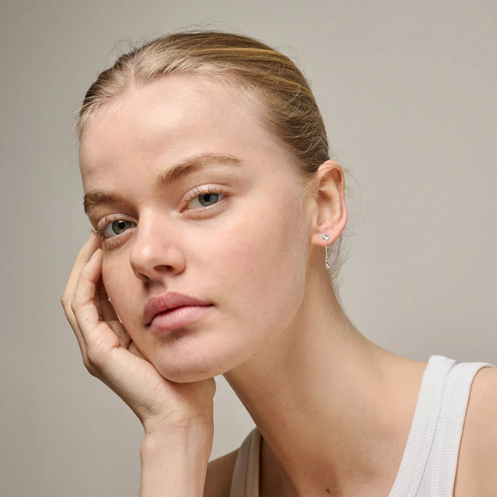 Enamel Sunshine Drop Earrings I Sølv – produktbillede 2
