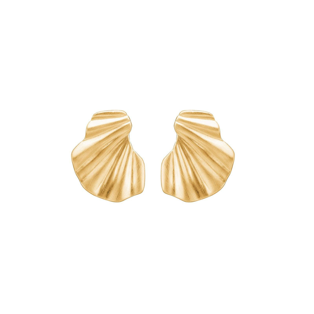 Enamel Wave sølvforgyldt ørestikker - E70GM – E70GM