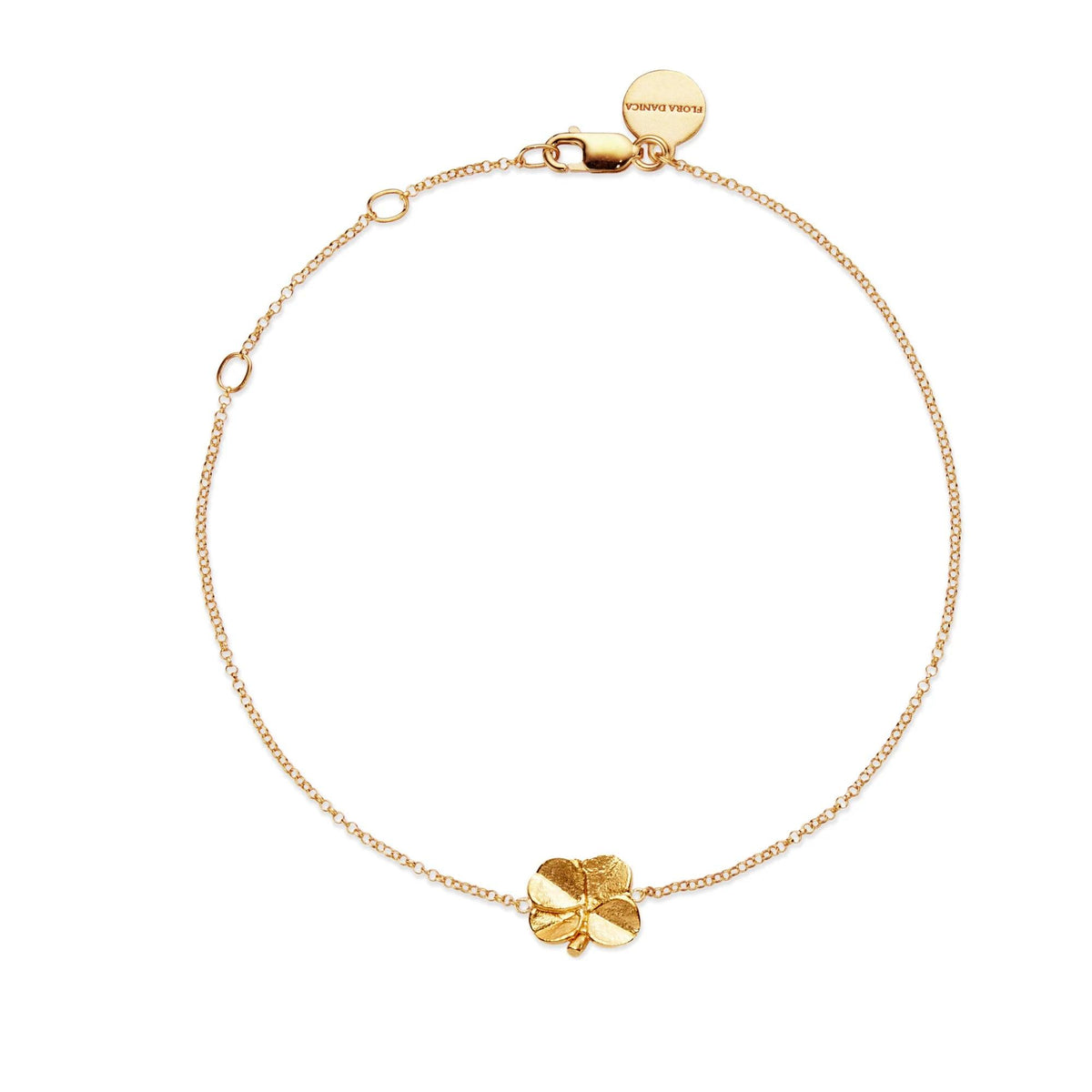 Flora Danica Firkløver Armbånd - Sølv Forgyldt – 907.FLC-BR-G