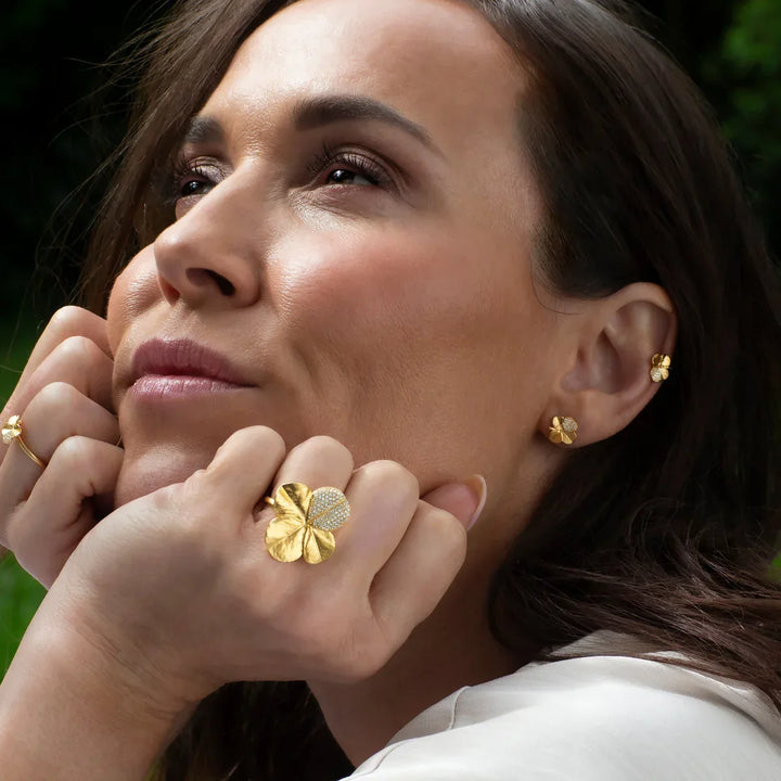 Flora Danica Firkløver Ørestikker Pave Forgyldt – produktbillede 2
