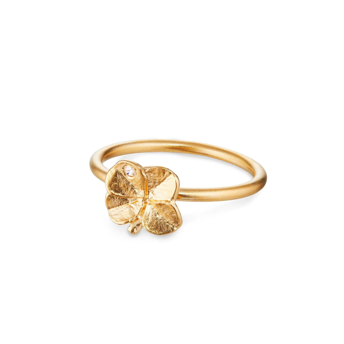 Flora Danica Firkløver Ring - Sølv Forgyldt – 907.FLC-RI-G-001
