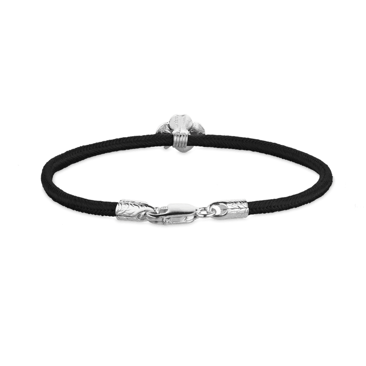 Flora Danica Firkløver Silke Armbånd Sort - Sølv – produktbillede 2