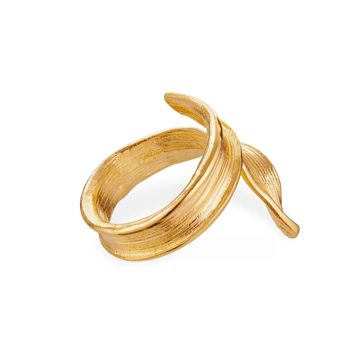 Flora Danica Græs Statement Ring - Sølv Forgyldt – produktbillede 2