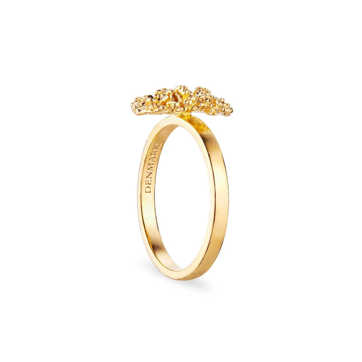 Flora Danica Persille Ring - Sølv Forgyldt – produktbillede 2