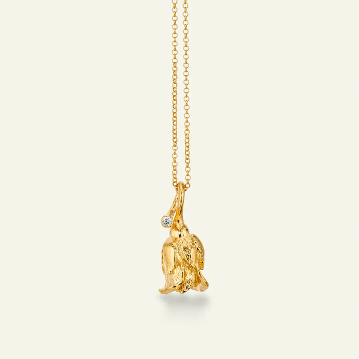 Flora Danica Rose Halskæde Med Diamant – produktbillede 2