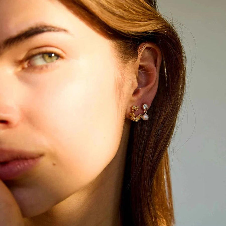 Hultquist Copenhagen Audrey Petite Forgyldte Ørestikker – produktbillede 2