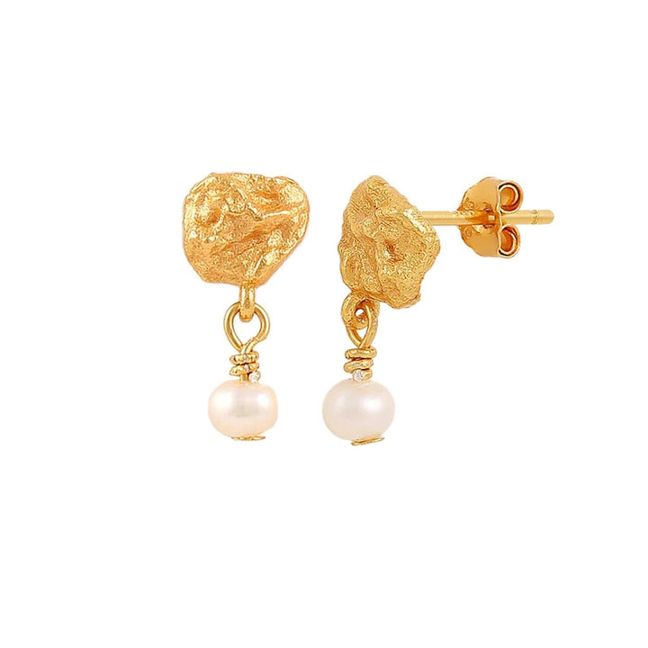 Hultquist Copenhagen Lainey Pearl Forgyldte Ørestikker – S08617G
