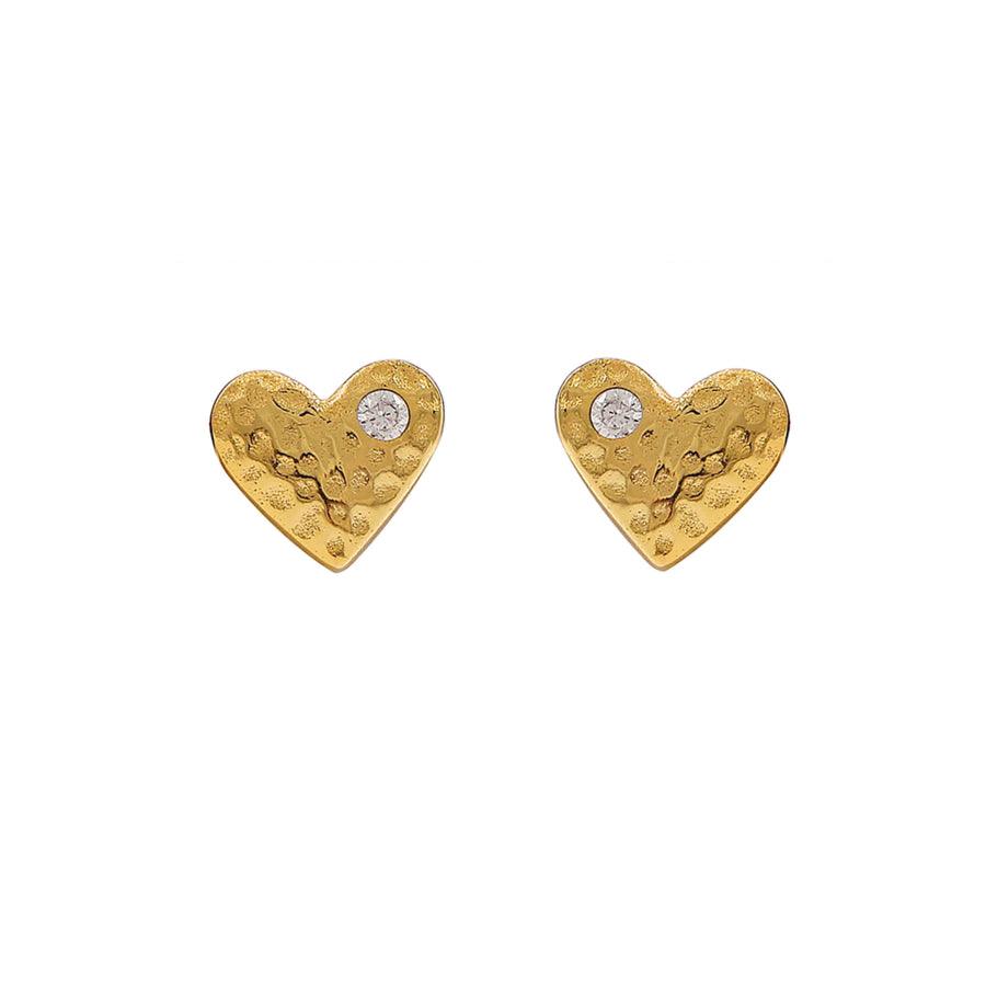 Hultquist Mini Heart Ørestikker Forgyldt – S08505G