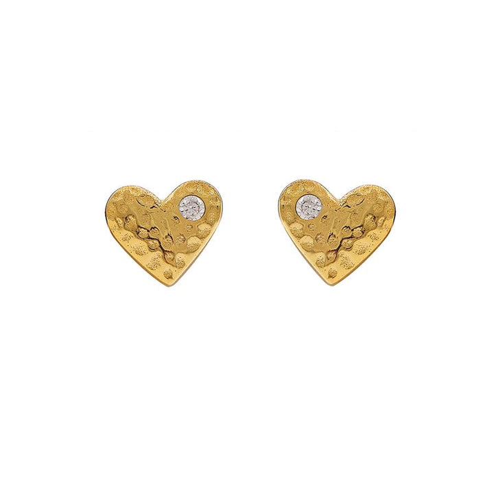 Hultquist Mini Heart Ørestikker Forgyldt – S08505G