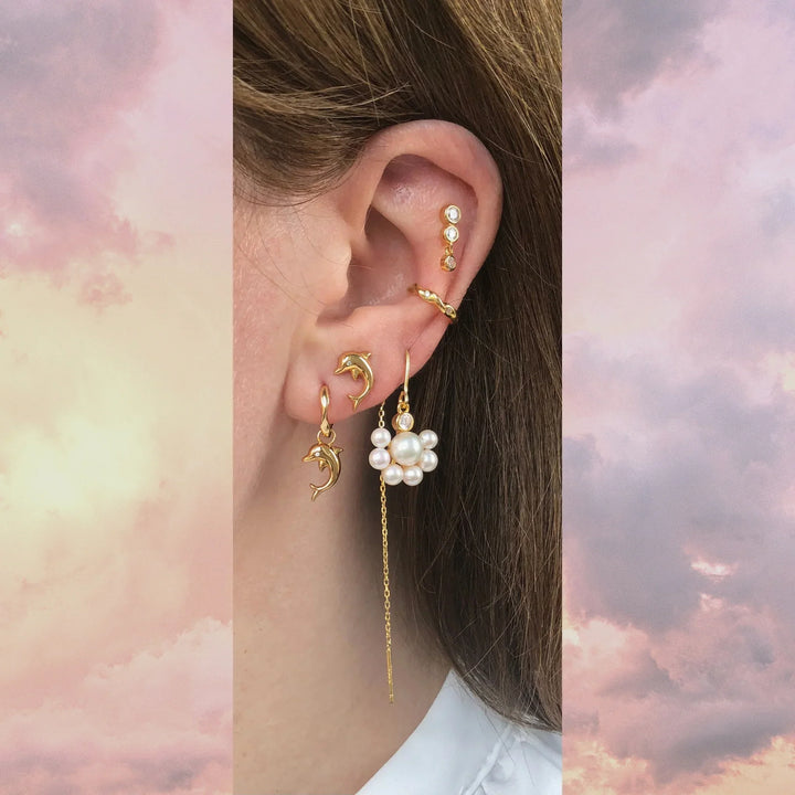 The Earring Shop Trio Single Ørestik – produktbillede 2