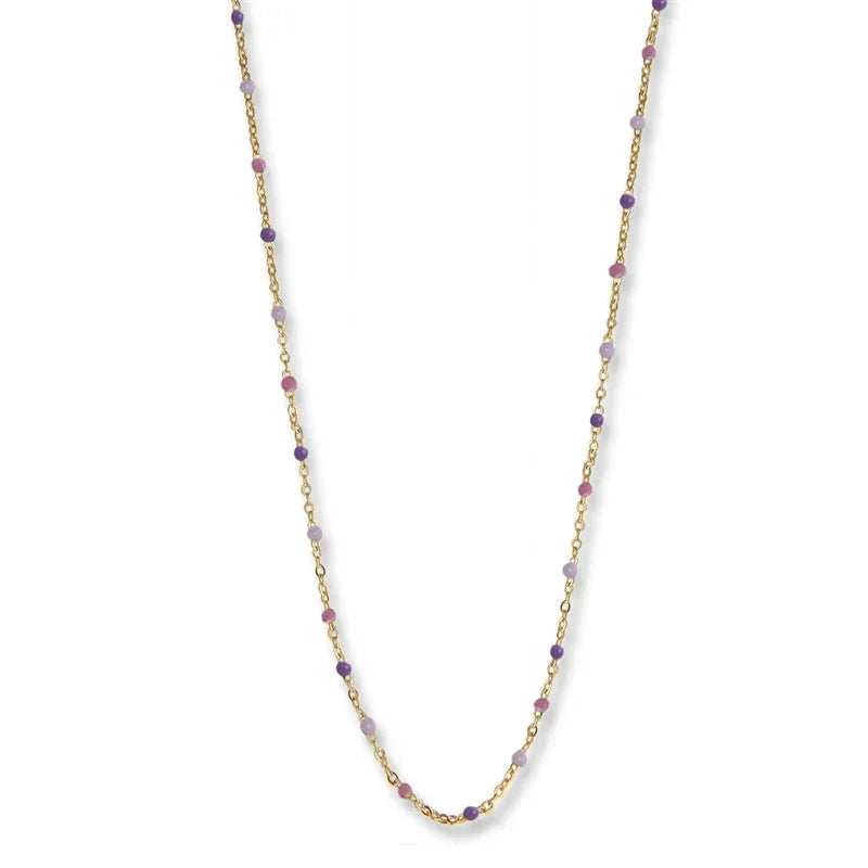 Jeberg Jewellery Lavender Necklace I Forgyldt Sølv – 4630-42-G
