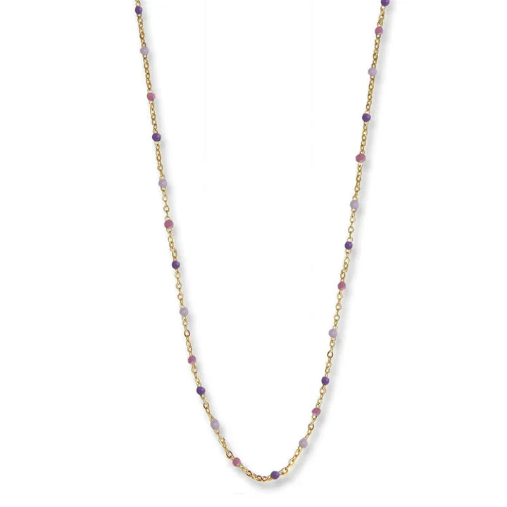 Jeberg Jewellery Lavender Necklace I Forgyldt Sølv – 4630-42-G
