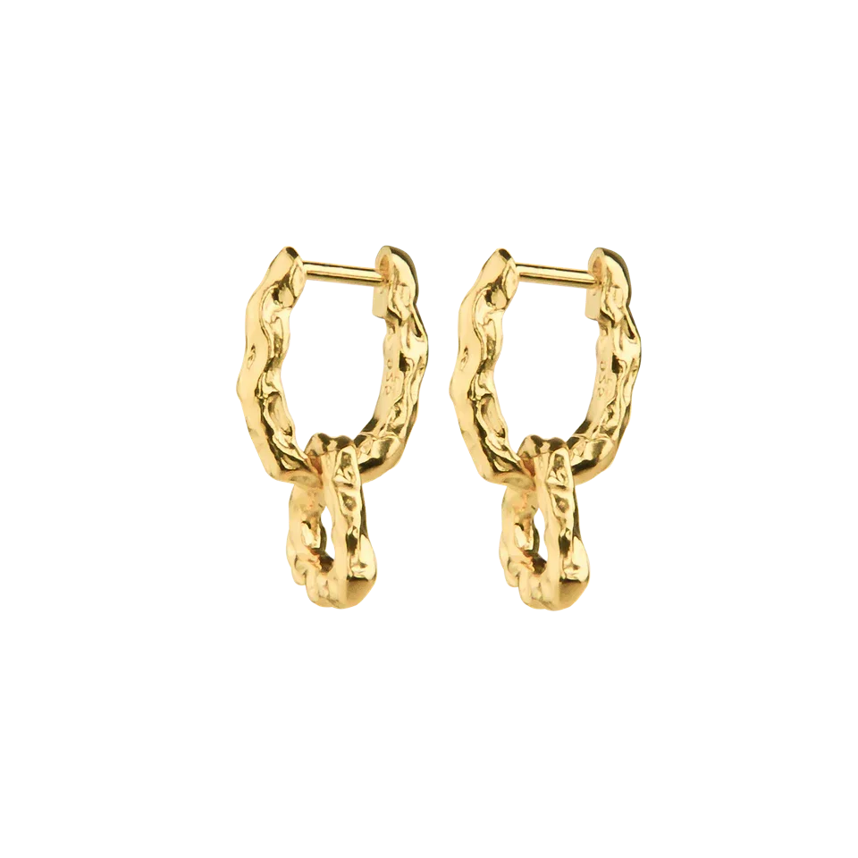 Jeberg Jewellery Pirouette Double Hoops I Forgyldt Sølv – 52840