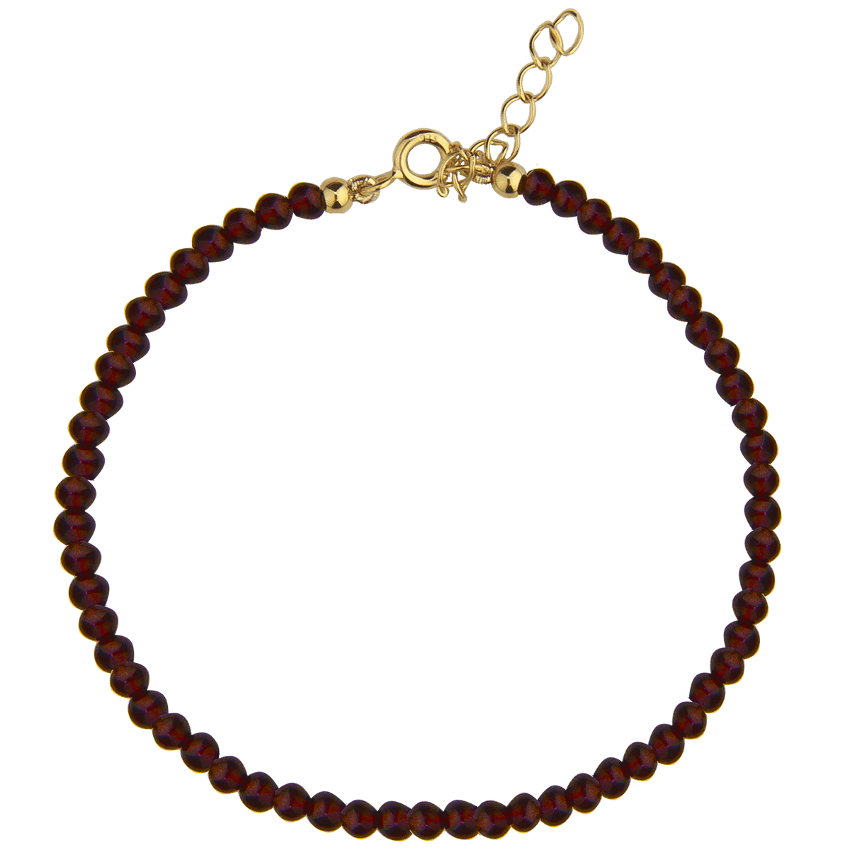 Jeberg Jewellery Rouge Noir Garnet Armbånd I Forgyldt Sølv – 70090