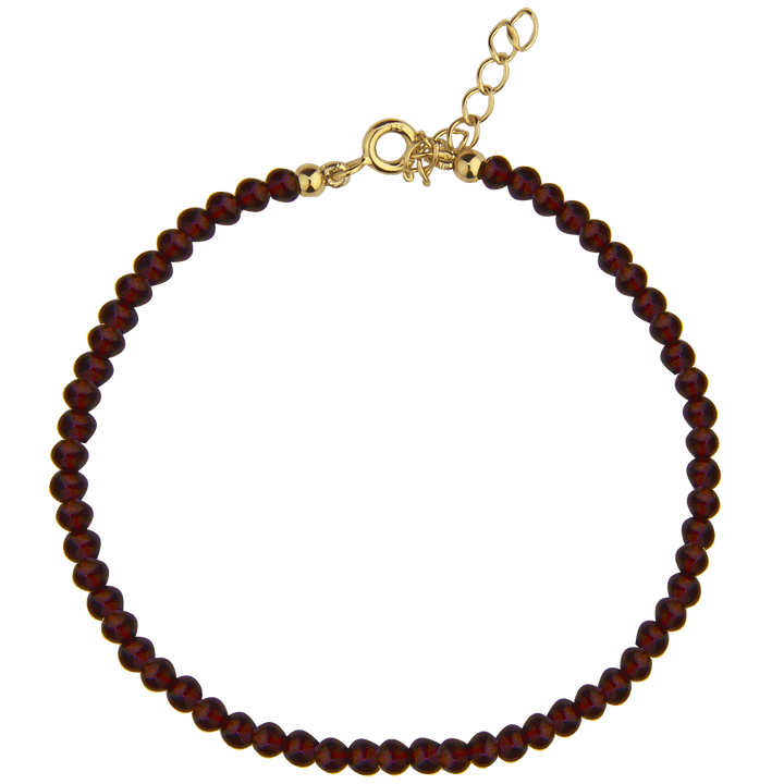 Jeberg Jewellery Rouge Noir Garnet Armbånd I Forgyldt Sølv – 70090