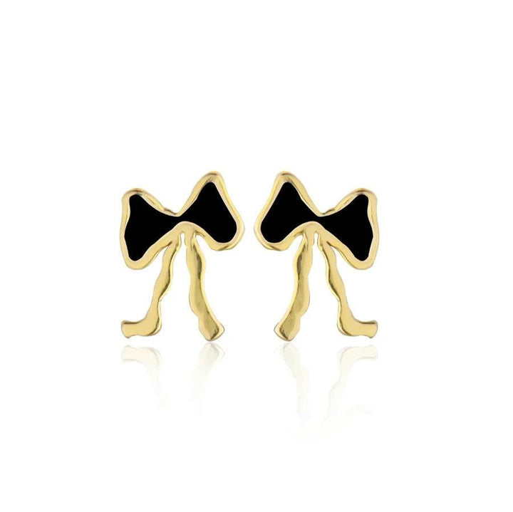 Jeberg Petite Bow Black Stud - Sløjfe Ørestikker – 52805