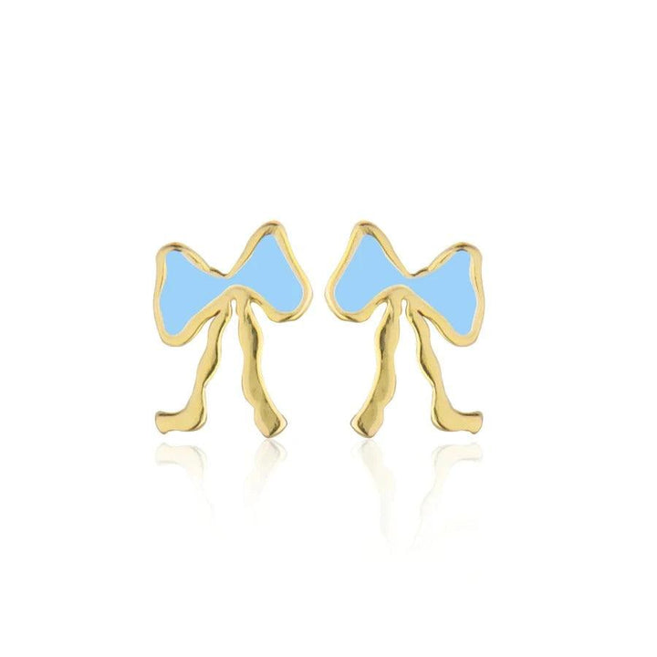 Jeberg Petite Bow Blue Stud - Sløjfe Ørestikker – 52810