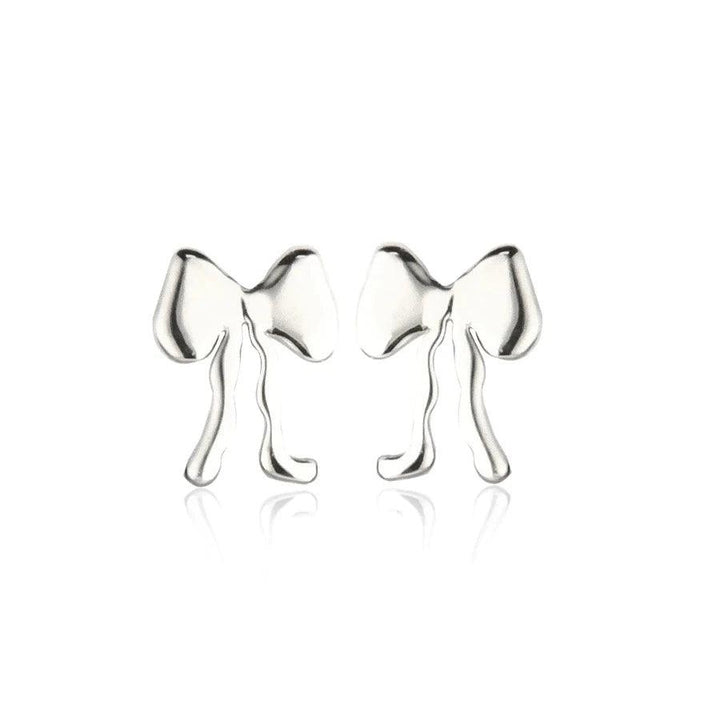 Jeberg Petite Bow Plain Stud I Sølv - Sløjfe Ørestikker – 52822