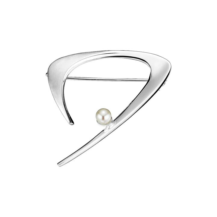 Lund Copenhagen Sølv Broche Med Perle – 9041134-33