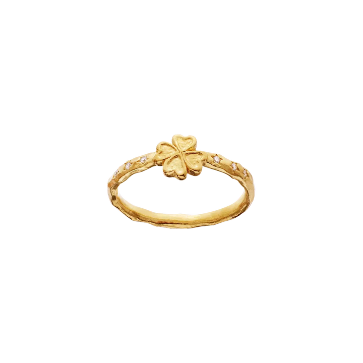 Maanesten Clover Ring – Forgyldt m. Firkløver & Zirkonia – 4881A-001